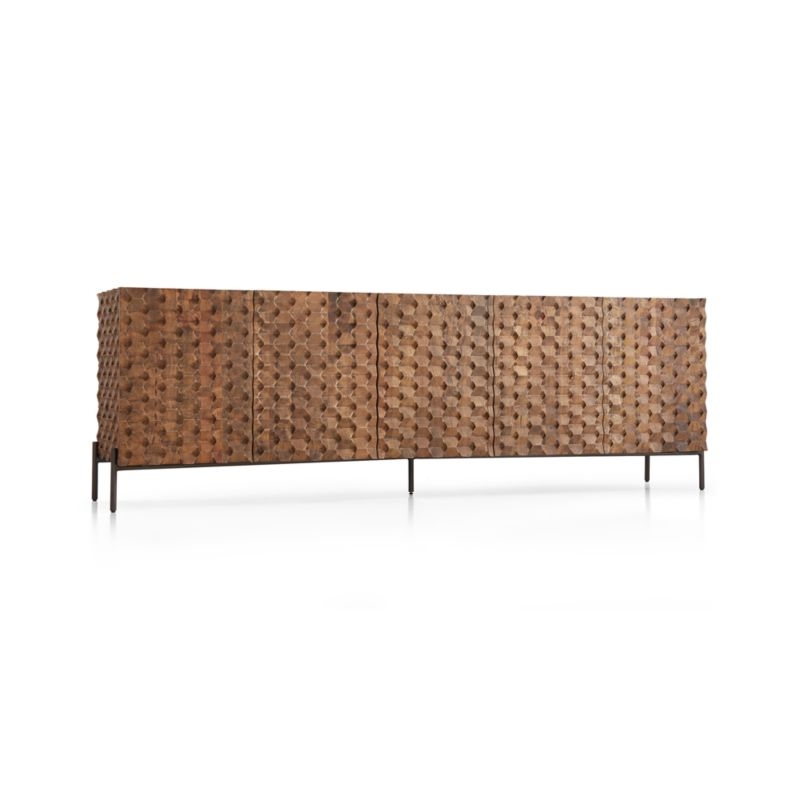 Raffael Carved Wood Media Console - RESTOCK late August - Image 0