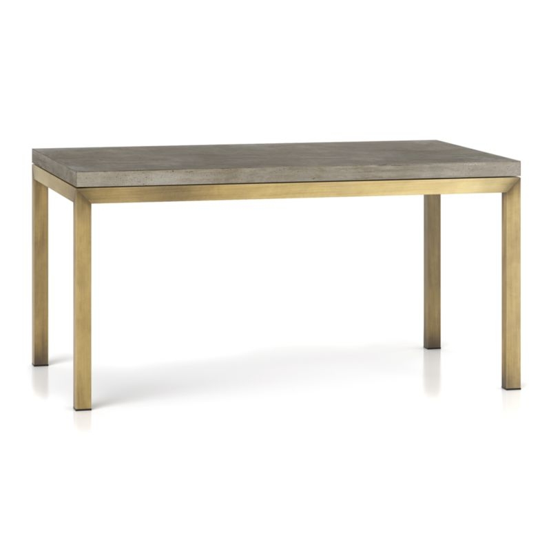 Parsons Concrete Top/ Brass Base 48x28 Dining Table - Image 3