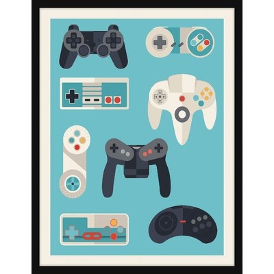 'Game Controllers' Framed Graphic Art Print - Image 0