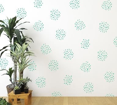 Dot Clusters Wall Decal, Mint - Image 0