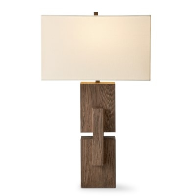 Joinery Rectangular Wood Table Lamp - Image 1