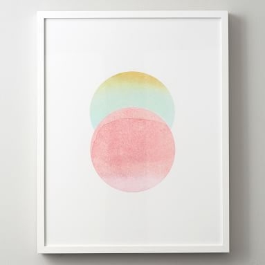 Rainbow Stacking Stones Framed Art, Natural Frame, 20"x25" - Image 4