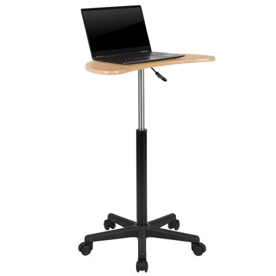 Venable Maple Sit To Stand Mobile Laptop Computer Desk - Image 0