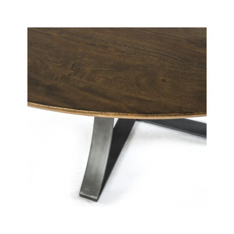 Gage 60"  Brown Wood Top Dining Table - Image 4