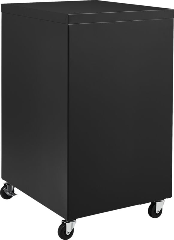 TPS Black Metal 3-Drawer File Cabinet on Wheels - Image 5