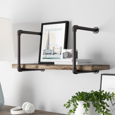 Mallie Industrial Pipe Wall Shelf - Image 0