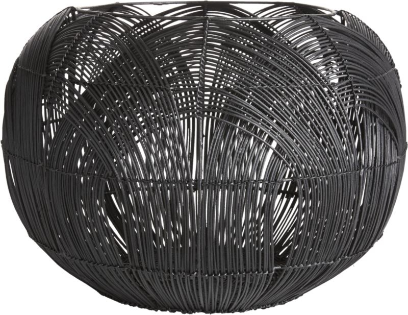 Archer Black Rattan Basket - Image 3