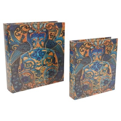2 Piece Peacock Book Decorative Box Set - Image 0