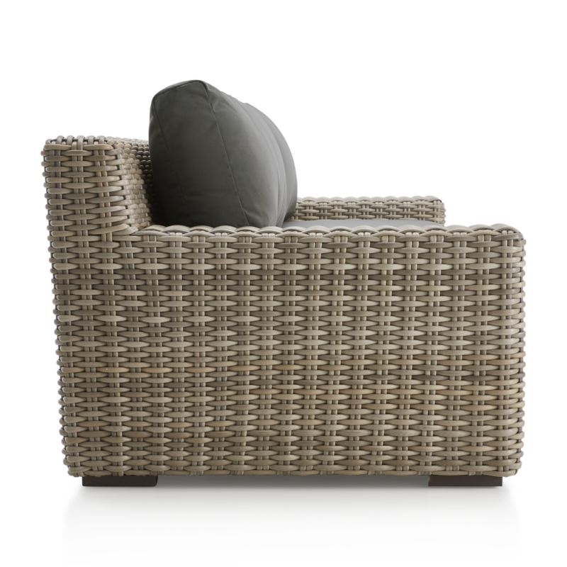 Abaco Resin Wicker Outdoor Sofa with Graphite Sunbrella ® Cushions - Image 4