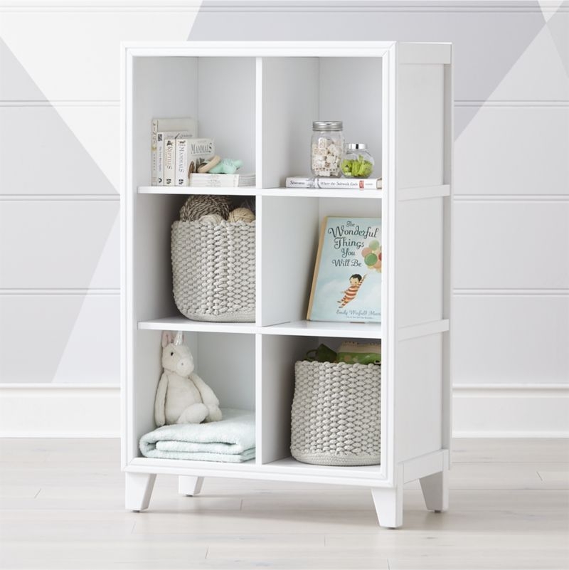 2-in-1 White 6-Cube Bookcase - Image 1
