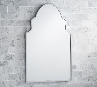 Stella Powder Room Mirror, 22 x 36", Brass - Image 3