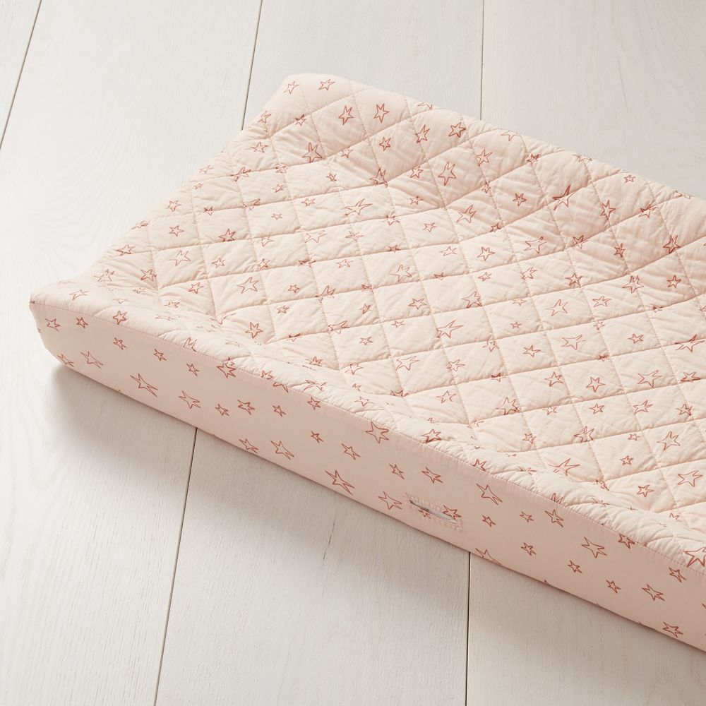 Pink Star Changing Pad Cover - Image 0