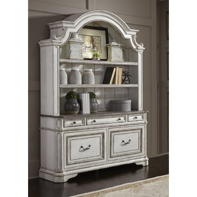 Salinas Corner Credenza Desk with Hutch - Image 0