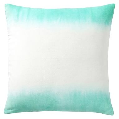 Dip Dye Monogram Pillow Covers, 18x18, Light Turquoise - Image 0