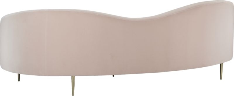 Curvo Pink Velvet Sofa - Image 7