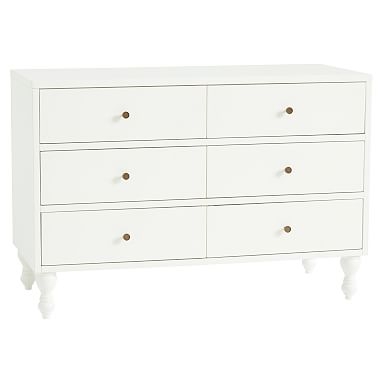 Bellevue 6-Drawer Wide Dresser, Simply White - Image 0