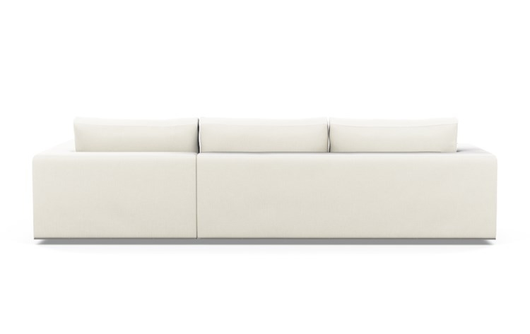 Walters Right Sectional with White Ivory Fabric and extended chaise - Image 3