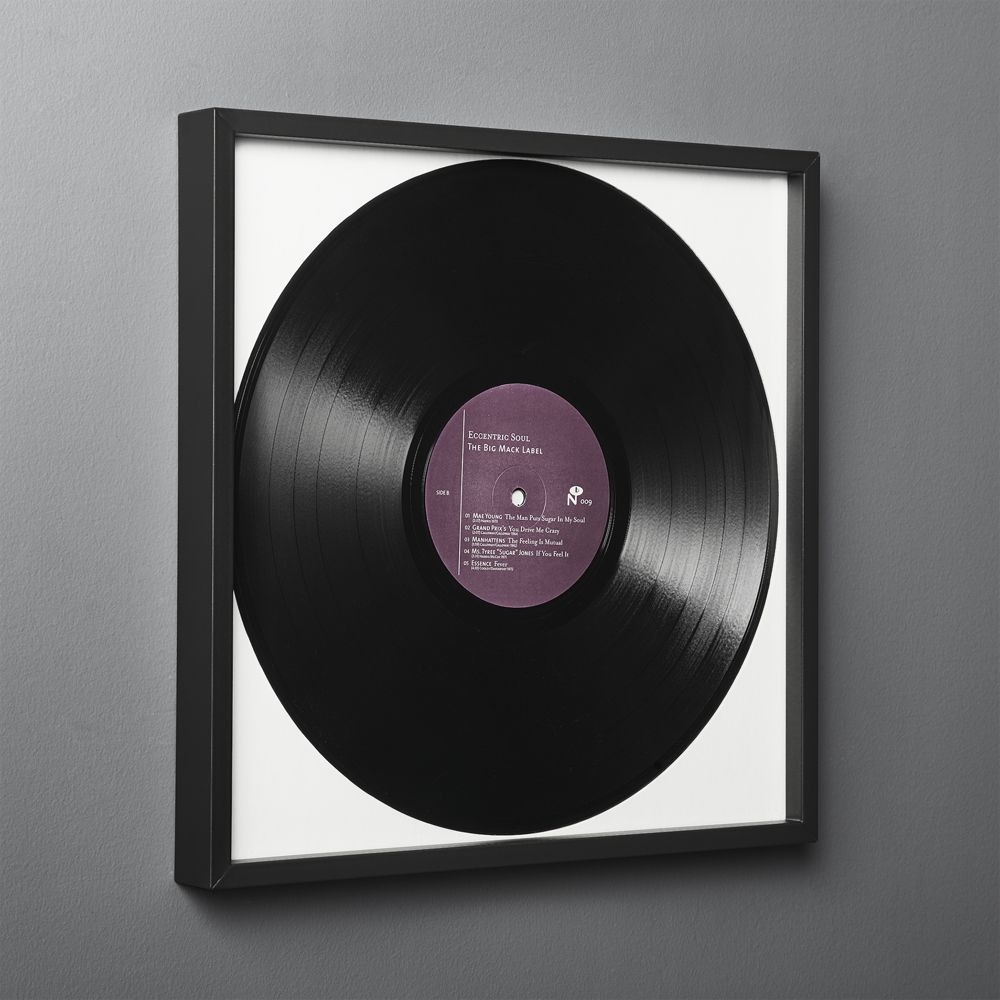 Gallery Black Record Frame with White Mat - Image 0