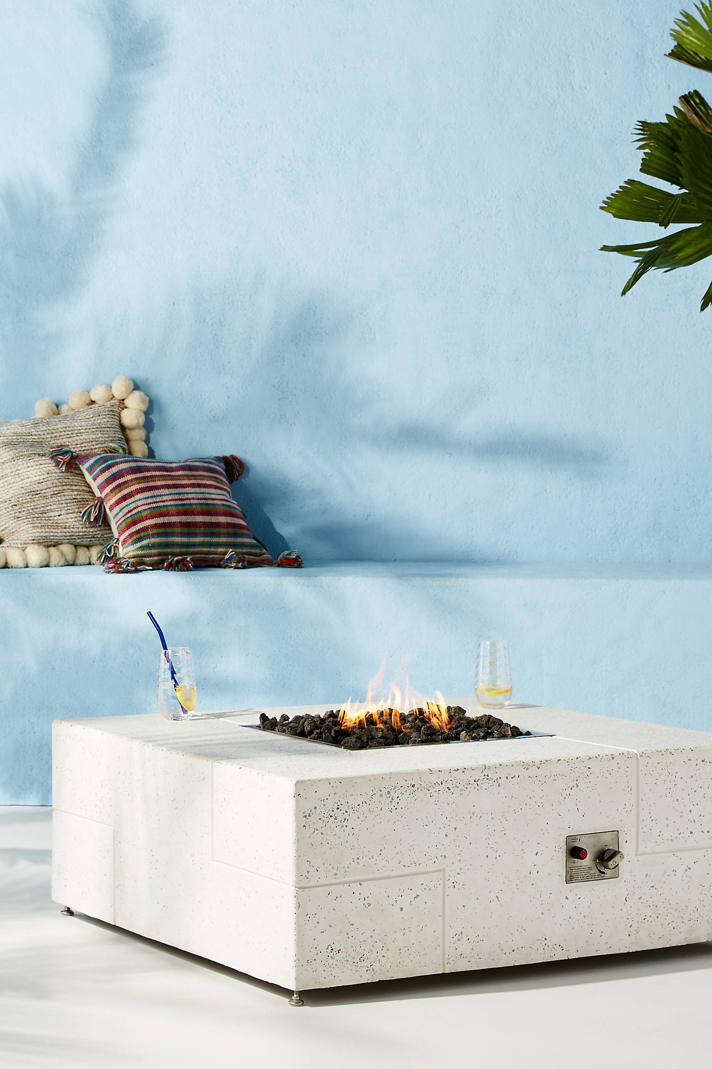 Terrazzo Square Outdoor Fire Pit - Image 0