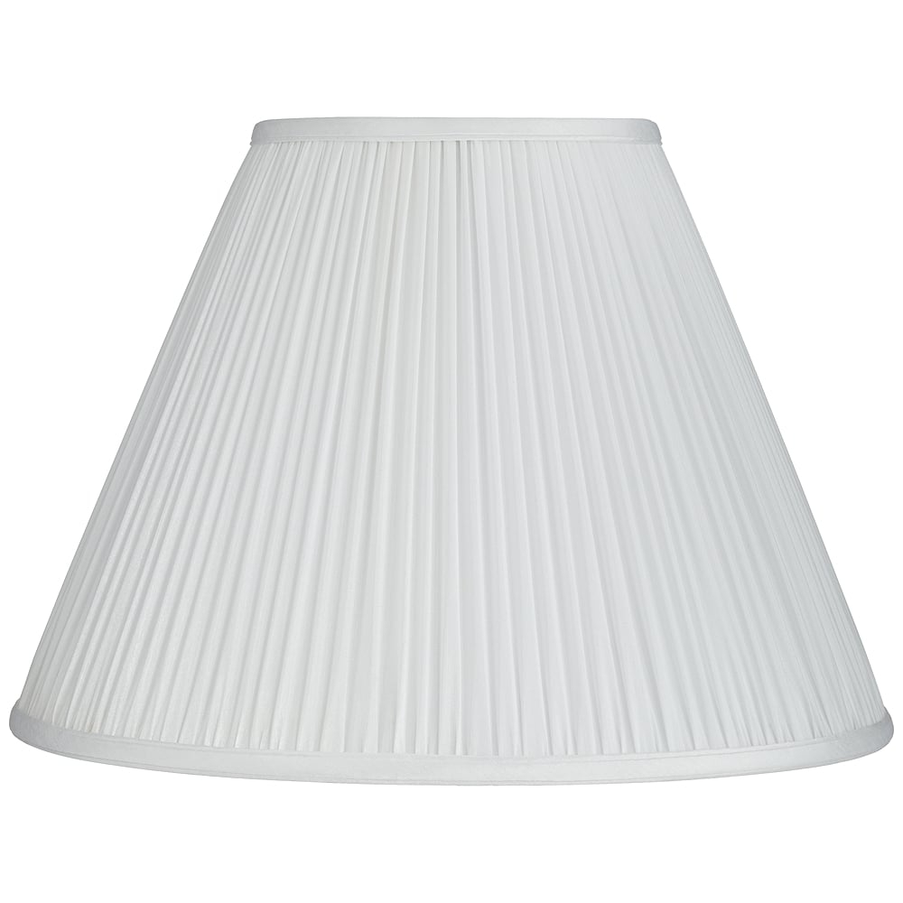 Springcrest Lidia White Mushroom Pleated Empire Lamp Shade 7x16x12 (Spider) - Image 0