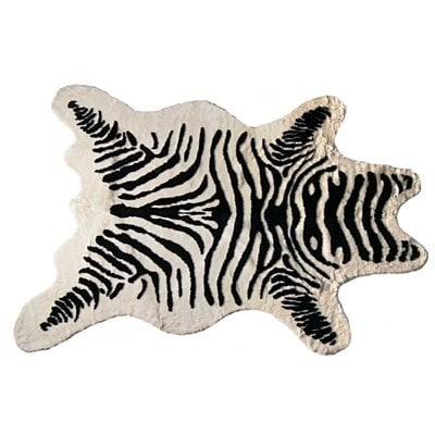 Sedgefield Cowhide Zebra Black White Area Rug - Image 0