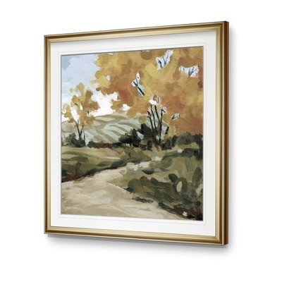 'Pasture Pathway' Oil Painting Print on Wrapped Canvas - Image 0