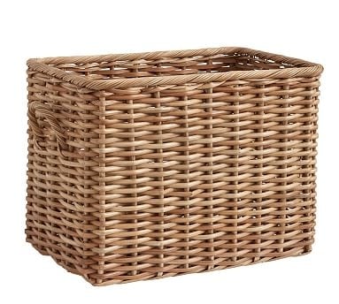 Aubrey Woven Oversized Rectangle Basket - Natural - Image 2