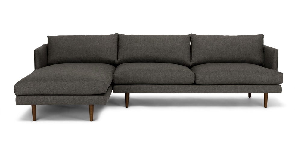 Burrard Graphite Gray Left Sectional Sofa - Image 0