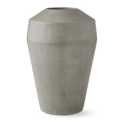 Beveled Concrete Vase, Large - Image 0