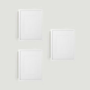 Gallery Frames, Set of 3, 14"x17", White Lacquer - Image 0