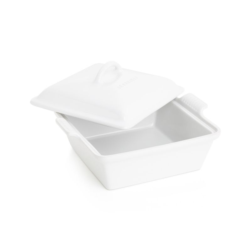 Le Creuset ® Heritage 3-Qt. White Covered Square Casserole Dish with Lid, 9x9" - Image 1