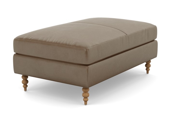 Sloan Leather Ottoman - Image 1