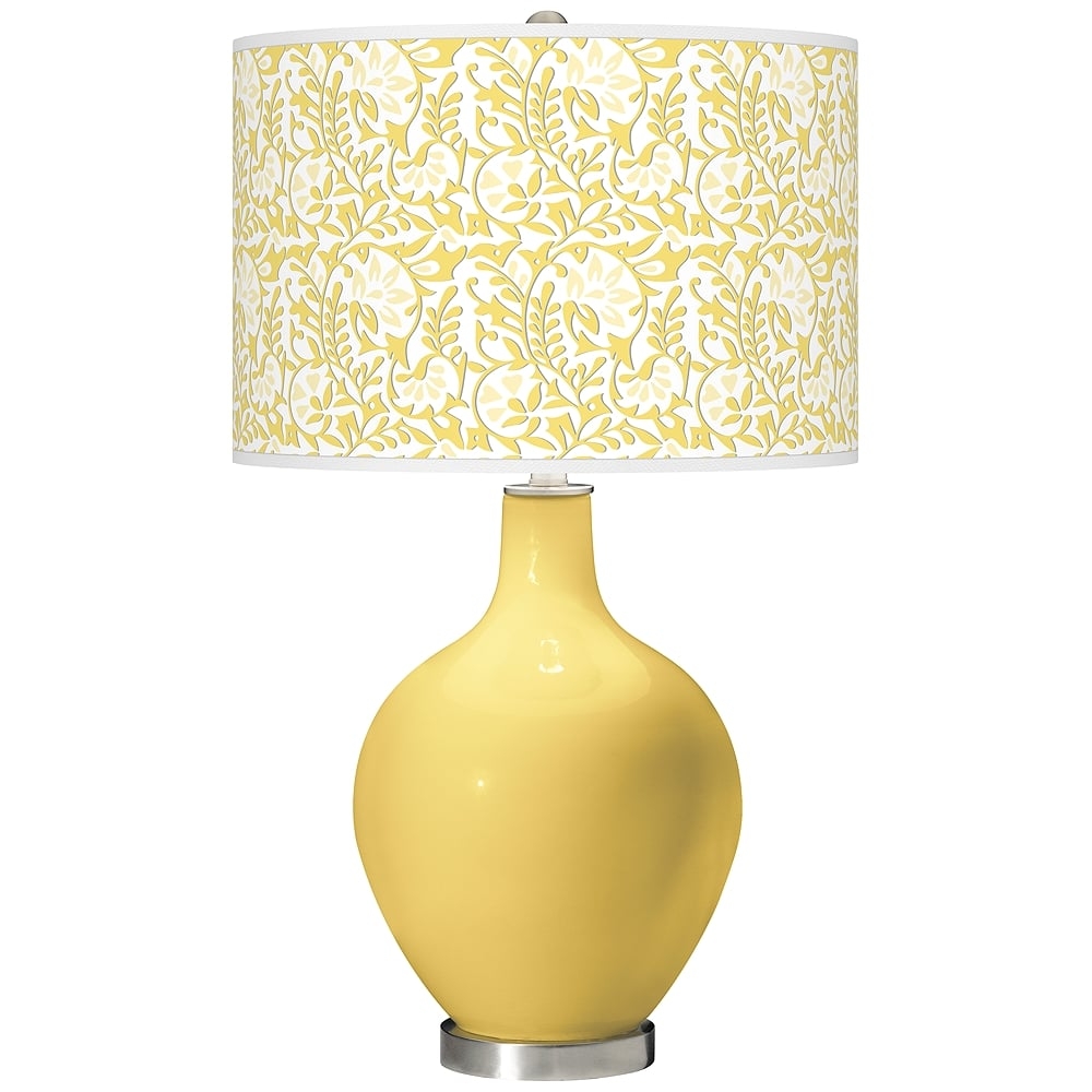 Color Plus Ovo 28 1/2" High Gardenia Shade Daffodil Yellow Table Lamp - Image 0