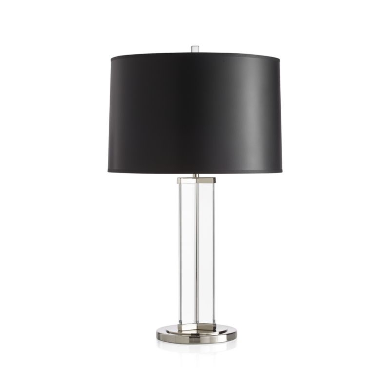 Gleam Crystal/Nickel Black Shade Table Lamp - Image 2