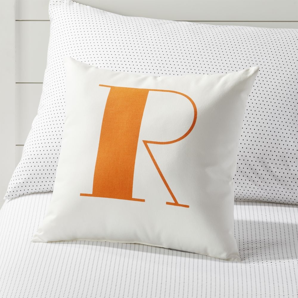 R Alphabet Throw Pillow - Image 0