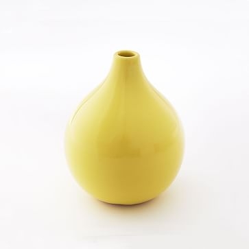 Bright Ceramicist Vase, Small Teardrop Bud, Yellow - Image 0