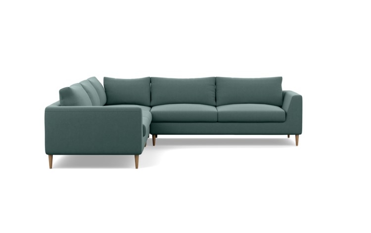 Asher Corner Sectional with Mist Fabric and Natural Oak legs - Image 2
