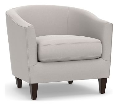 Harlow Upholstered Armchair, Polyester Wrapped Cushions, Microsuede Dove Gray - Image 2