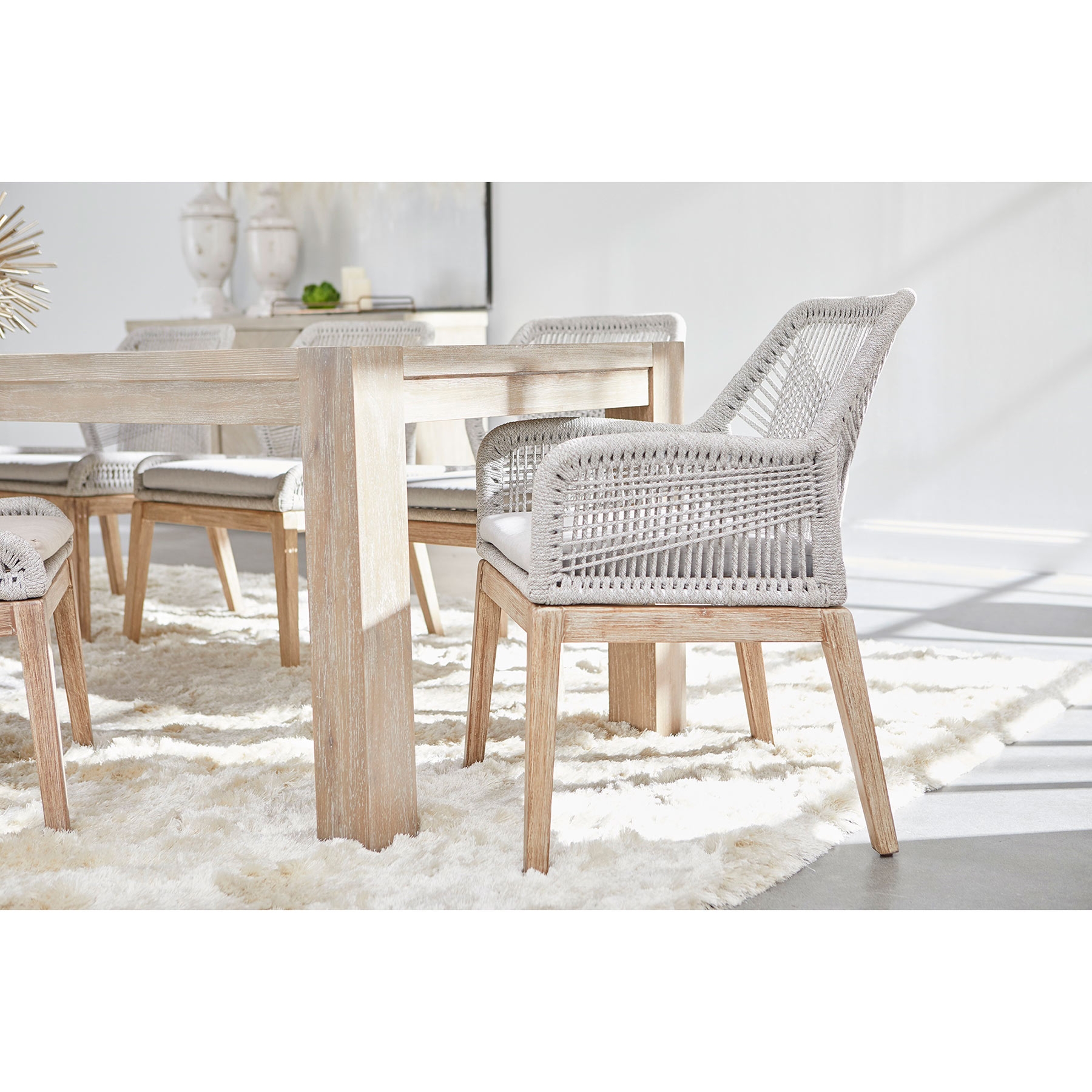 Astrid Modern Classic Natural Solid Acacia Extendable Dining Table - Image 3