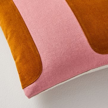 Pochoir Pillow Cover, 12"x21", Dark Cardamom - Image 1