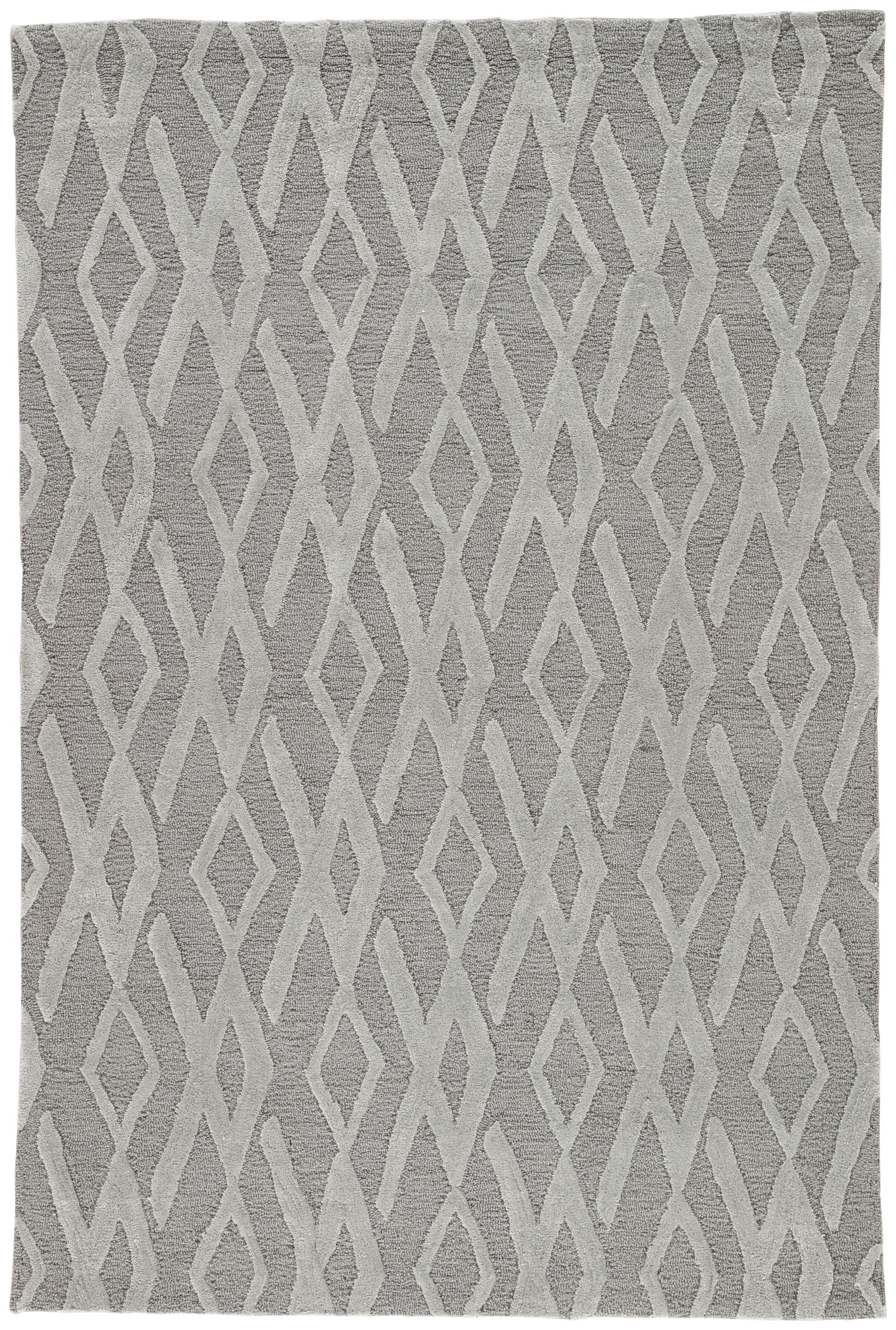 Colombo Handmade Geometric Gray Area Rug (5' X 7'6") - Image 0