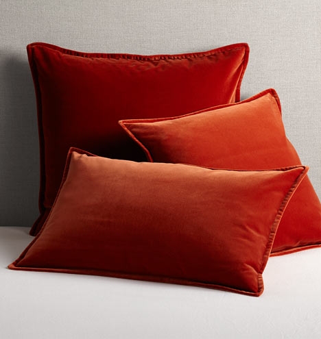 Italian Velvet Pillow Cover - Burnt Orange - Image 2
