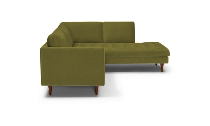 Green Briar Mid Century Modern Sectional with Bumper - Royale Apple  - Medium - Left - Image 1