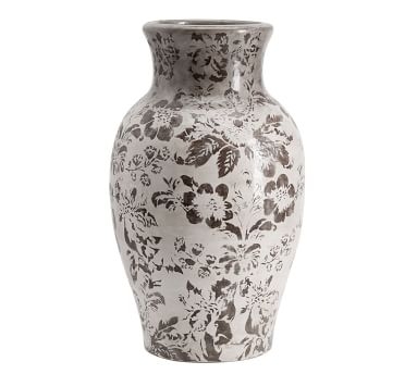 Collette Floral Vase, Gray, Large - Image 4