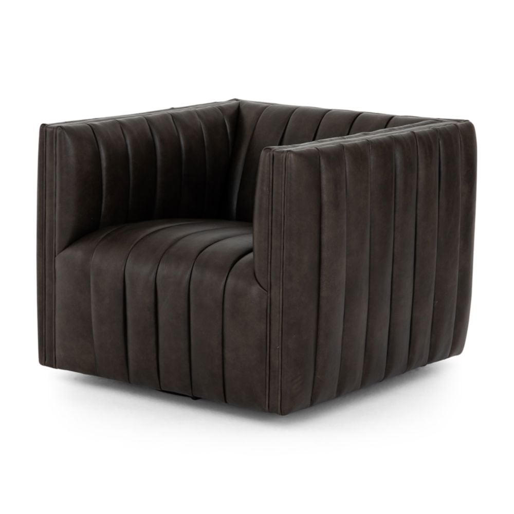 Cosima Leather Channel Tufted Chair - Image 0
