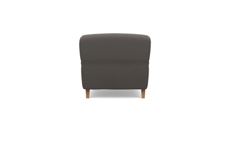 Rose by The Everygirl Accent Chair with Grey Zinc Fabric and Natural Oak with Antiqued Caster legs - Image 3
