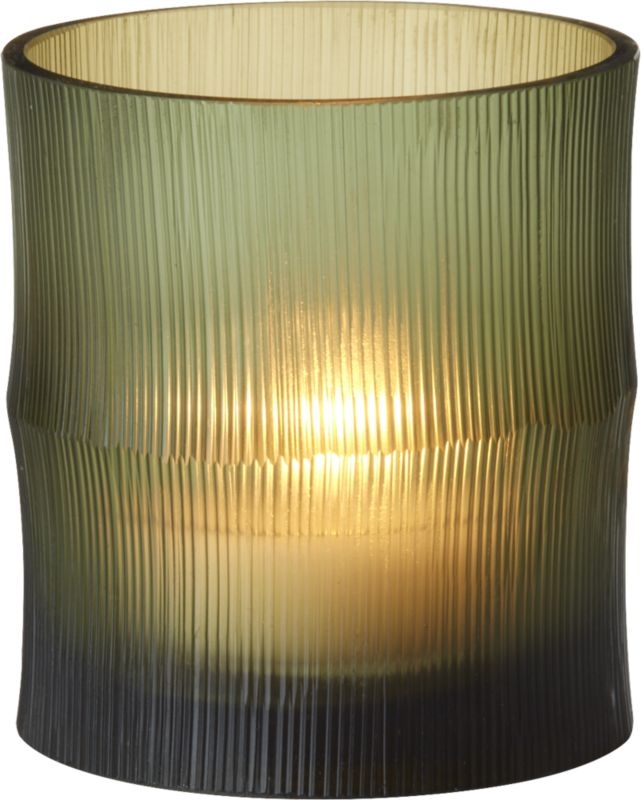 Bamboo Olive Green Tea Light Candle Holder - Image 3