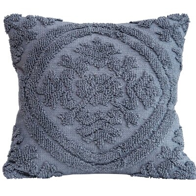 Kitterman Square Woven Looped Cotton Throw Pillow - Image 0
