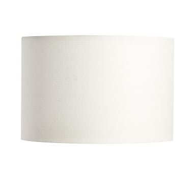 Gallery Straight-Sided Linen Drum Lamp Shade, Extra Large, White - Image 2