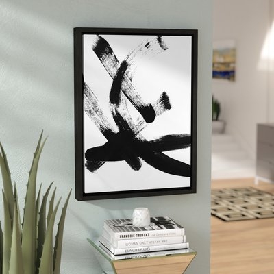 Brush Stroke I by Linda Woods - Floater Frame Print on Canvas - Image 0